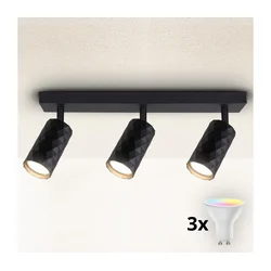 Brilagi - LED RGBW prigušiva spot svetlo SELE DIAMANT 3xGU10/6W/230V crna