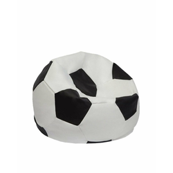 ATELIER DEL SOFA Football Kids Pouf Black White