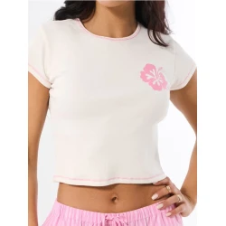Sinsay - Pamučni crop top - nude