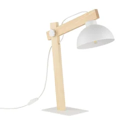 Stona lampa OSLO 1xE27/15W/230V borovina/bela