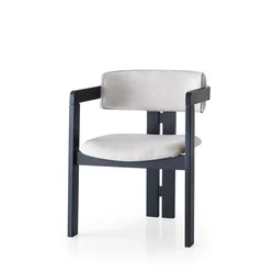 Hanah Home Trpezarijska stolica 58x76x49cm Krem-Crna