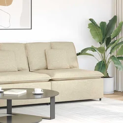 Modularni Sofa Centralni Modul s Jastucima Krem 100 cm