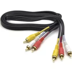FAST ASIA Eine-eine kabl 3xRCA - 3xRCA 1.5m crni