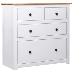 Komoda od borovine bijela 80 x 40 x 83 cm asortiman Panama