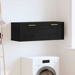 Ormar za Zid Crni hrast 100 x 36.5 x 35 cm Konstruirano drvo