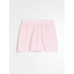 Sinsay - Labavi muslin šortsi sa džepovima - pastelno roze