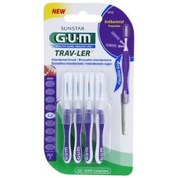 G.U.M Trav-Ler medzobne ĹˇÄŤetke 4 kos 1 2 mm Violet (Interdental Brush)