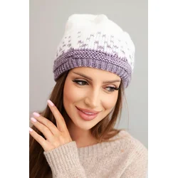 Kesi Womens winter wool hat with zirconia K453 graphite