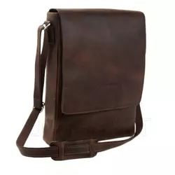 Usnjena poslovna torba, torba za iPad, 03240, Optimist