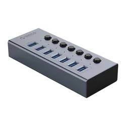 Orico BT2U3 Switch HUB adapter 7x USB 3.0, siva