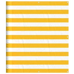 Vidaxl Balkonska pregrada rumeno-bele črte 120x1000 cm