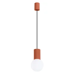 Sollux SL.1729 - Luster na sajli HALO 1xG9/8W/230V prečnik 12 cm narandžasta
