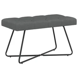 Klupa s gumbastim tkanjem Tamnosiva 80 x 40 x 46 cm Tkanina