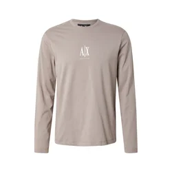 ARMANI EXCHANGE Majica temno bež/bela