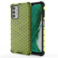 Honeycomb pancirna futrola sa silikonskim okvirom za Samsung Galaxy A32 5G - Zelena KP10003