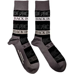 AC/DC Nogavice Back In Black Black 40-45