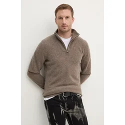Volnen pulover Barbour moški, bež barva