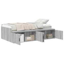 Vidaxl Konstrukcija postelje Siva Sonoma 80 x 200 cm Konstruiran les
