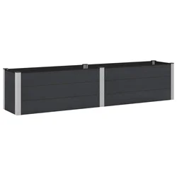 Povišena vrtna gredica Crna 250 x 50 x 54 cm