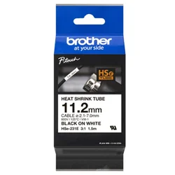 Trak p-touch hse -231e termo bel/črn 11,2mm BROTHER
