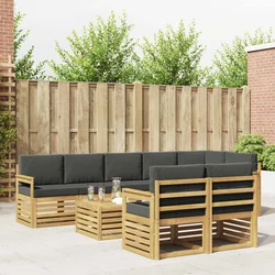 Set vanjskih sofa 8 pcs Bijela i antracit 59 x 59 x 37 cm