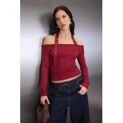 Trendyol Milla ženska bluza Twoaw26Bz00197, bordo