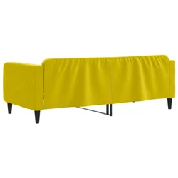 Vidaxl Raztegljiva postelja rumena 100x200 cm žamet