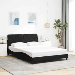 Vidaxl Posteljni okvir brez vzmetnice črn 120x200 cm blago