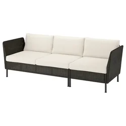VITTSKÄR Sofa trosed, rukohvati napolju/plastični ratan tamnosivi Frösön/Duvholmen bež