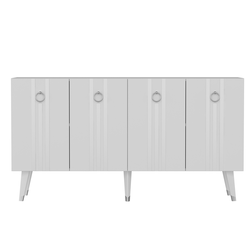 HANAH HOME Komoda Isil White Silver