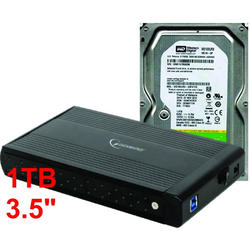 HDD 3.5 * 1TB SET USB 3.0 SATA eksterno kuciste + 1TB WD10EURX WD/ EE3-U3S-3 (3999)