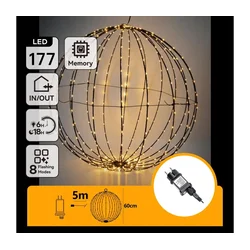 Aigostar - LED božićna dekoracija za spoljašnju upotrebu 177xLED/3,6W/230V 60 cm IP44 topla bela