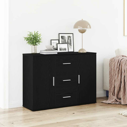 Komoda crni hrast 91x29,5x65 cm konstruirano drvo