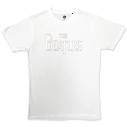 The Beatles Drop T Embroidered (Embellished) White M Majica