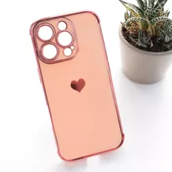 Maska Heart Frame za iPhone 15 Pro Max roze