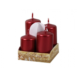 eoshop Adventne sveče GRADED kovina sijaj d4x6/7/8/9cm 4ks