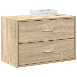 Ormarić s 2 ladice boja hrast 60x31x40 cm konstruirano drvo