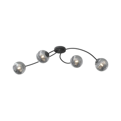 Plafonski luster VIBRA 4xE14/10W/230V crna/siva