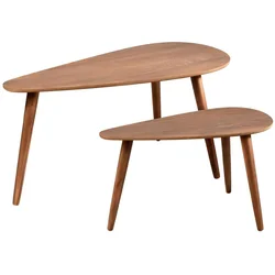 Set od 2 konferencijska stočića SOLE 60/80x30/40 cm, boja oraha