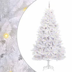 Umjetno božićno drvce s nogom Bijelo 270 cm PVC i čelik