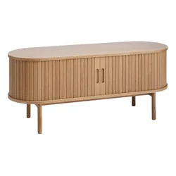 TV bench LYNGVIG tambour doors nat. oak