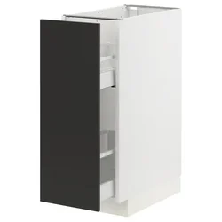 METOD / MAXIMERA Pod.element/izvl.umetak, bela/Nickebo boja antracita, mat, 30x60 cm