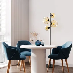 Opviq Podna lampa Benek-20-15-14514, 35x35x165 cm, IP20, Crno-žuta