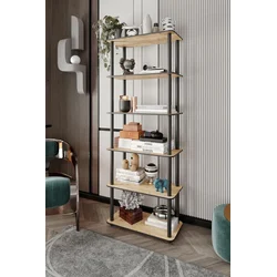 Hanah Home Polica za knjige 60x173x30 cm, Hrast