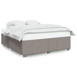 Vidaxl Posteljni okvir brez vzmetnice taupe 180x200 cm blago