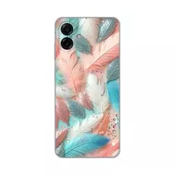 Torbica Silikonska Print za Samsung A075F Galaxy A07 Pastel Feathers