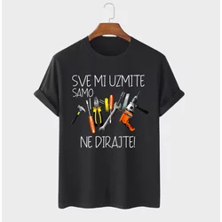 MAFIMI Majica Sve mi uzmite samo alat ne dirajte, Crna