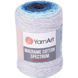 Yarn Art Macrame Cotton Spectrum 225 m 1304 Grey Blue Vrvica