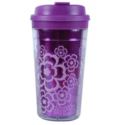 Cool Gear Šolja za poneti sa duplim zidom, 443 ml, Ljubičasta
