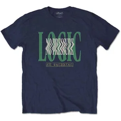 Logic Wavy (Back Print) Navy Blue L Majica